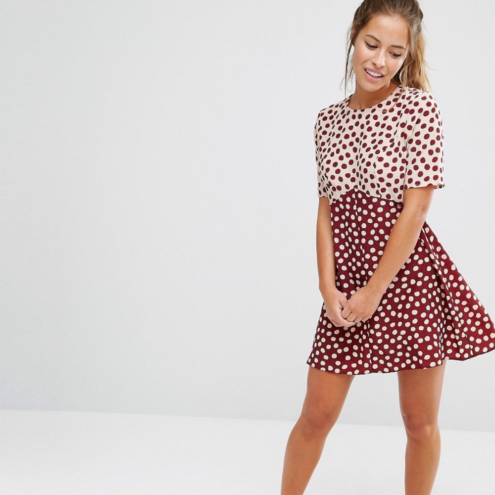 ASOS Petite Polka Dot Mini Cute Dress